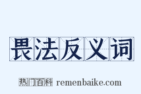畏法反义词是什么意思的图片